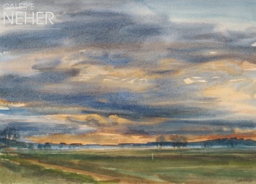 Christian Modersohn, Evening Sky Over the Moor, (1987)