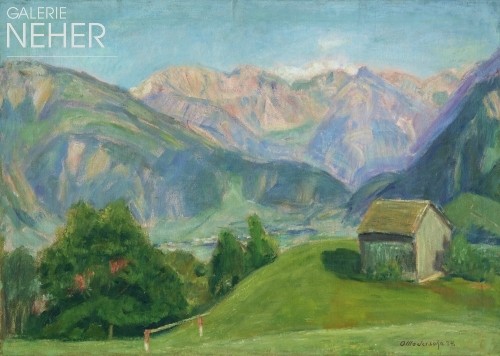 Otto Modersohn, Sunlit Mountains, (1934)
