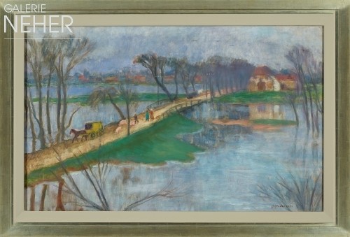 Otto Modersohn, Überschwemmung (Atelierblick) (The Flood (View from the Studio)), (ca. 1926)