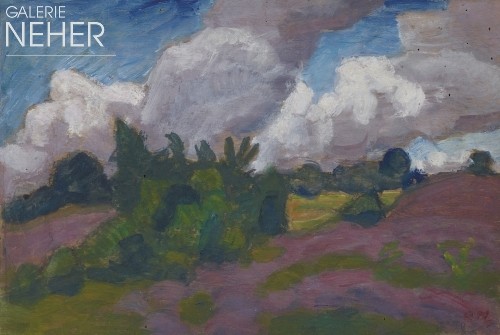 Otto Modersohn, Sommerwolken über der Heide (Surheide), (1921)