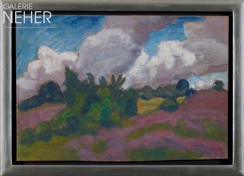 Otto Modersohn, Sommerwolken über der Heide (Surheide), (1921)