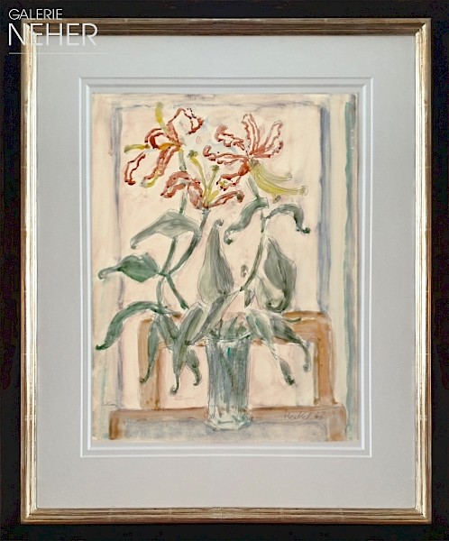 Erich Heckel, lilies, (1967)